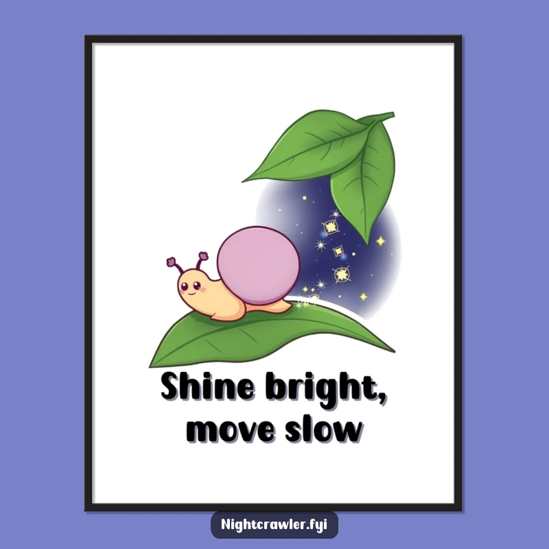 Free Printable Wall Art: Sparkly Snail Trail - Enchanting Downloadable Decor