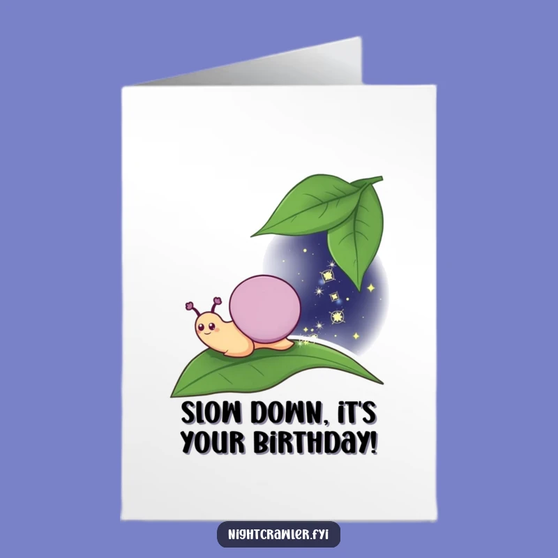 Free Printable Birthday Card: Sparkly Snail Trail - Magical Downloadable Gift