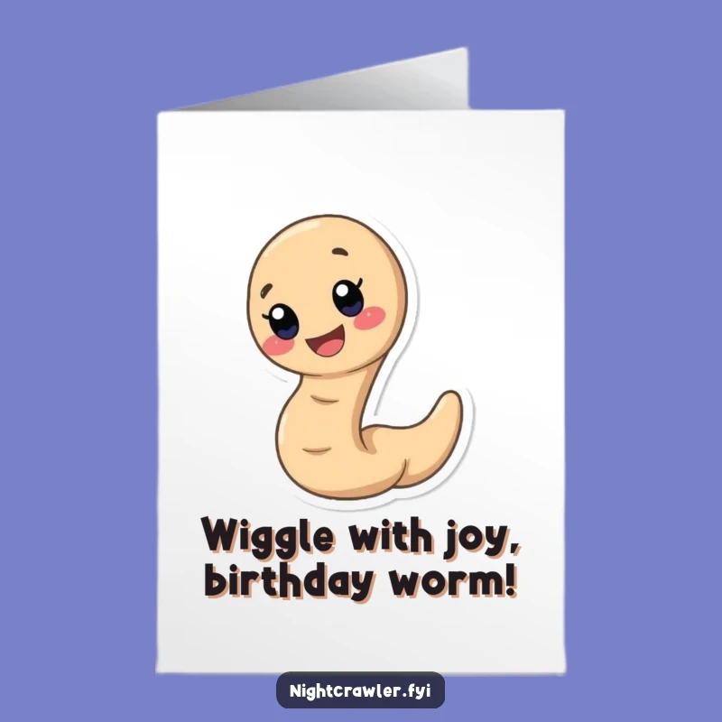 Funny Free Printable Worm Birthday Card - Speedy Character Downloadable Gift