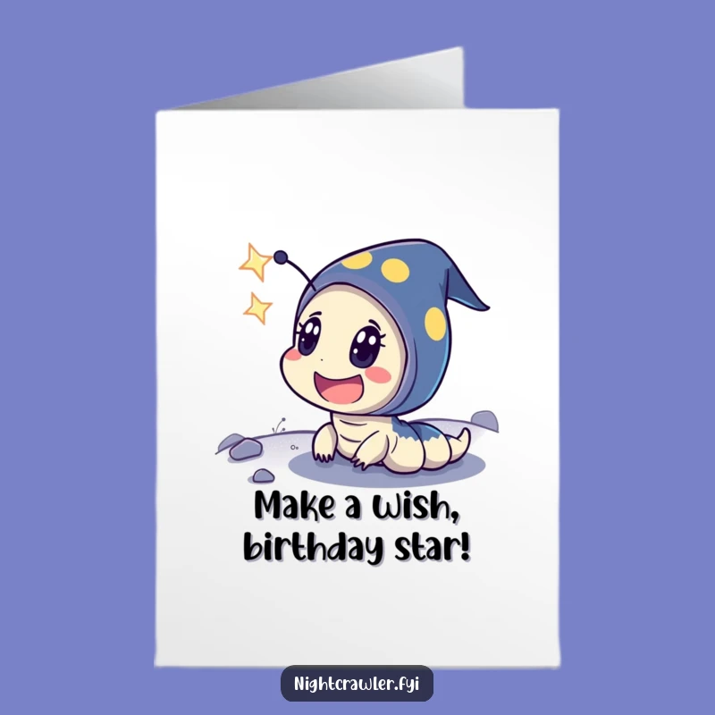 Free Printable Birthday Card: Starstruck Night Crawler, Funny Wish Gift