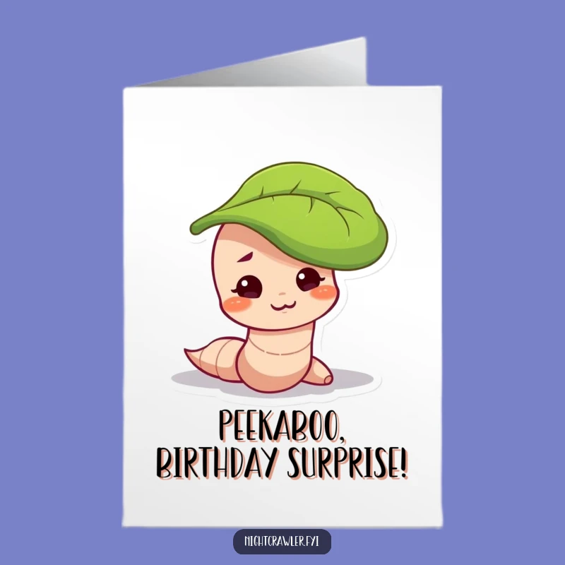 Mischief Birthday Card Free Printable: Sneaky Worm, Funny Downloadable Greeting