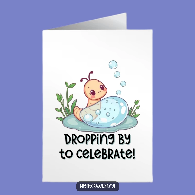 Congrats Earthworm Dewdrop Wonder Free Printable Greeting Card