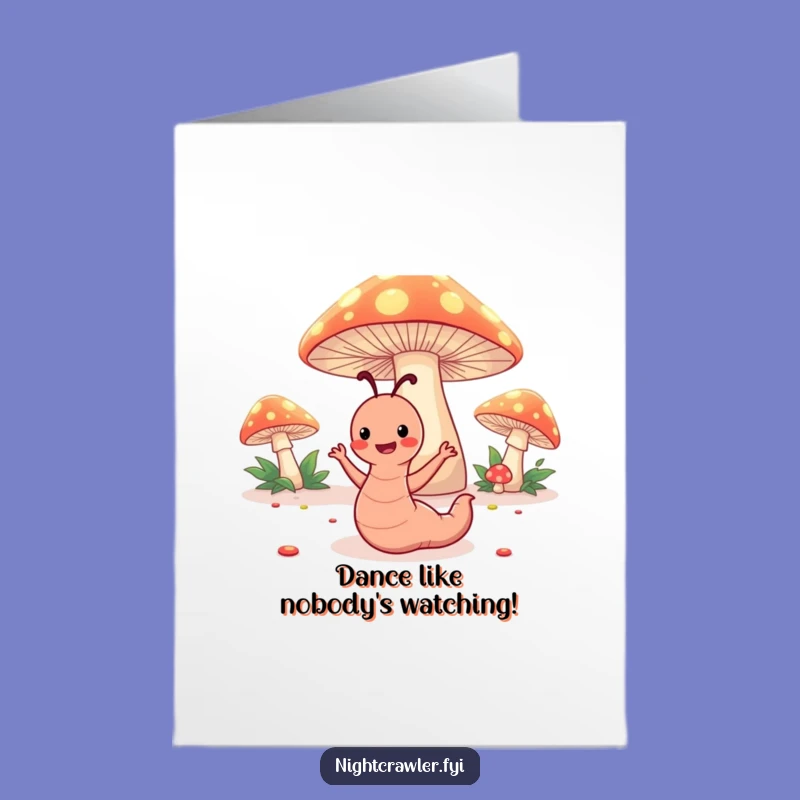 Free Printable Dancing Worm Congrats Card: Humorous Downloadable for Celebrating Success
