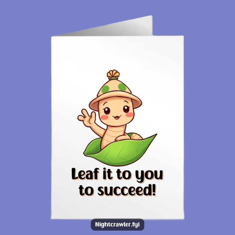 Free Printable Congrats Card: Earthworm's Welcoming Wave, Funny Downloadable Gift