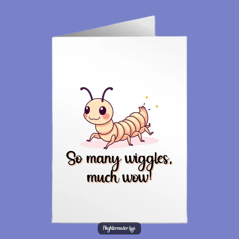Free Printable Congrats Card: Wiggling Centipede Cheer, Funny Downloadable