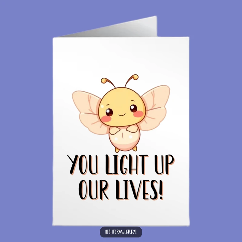 Free Printable Moth Congrats Card: Happy character, perfect funny downloadable gift for celebrating success.