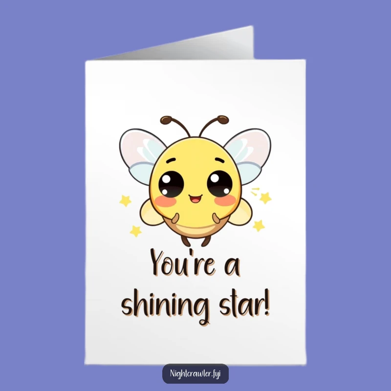 Free Printable Congrats Card: Firefly Blinks In Amazement At Your Win