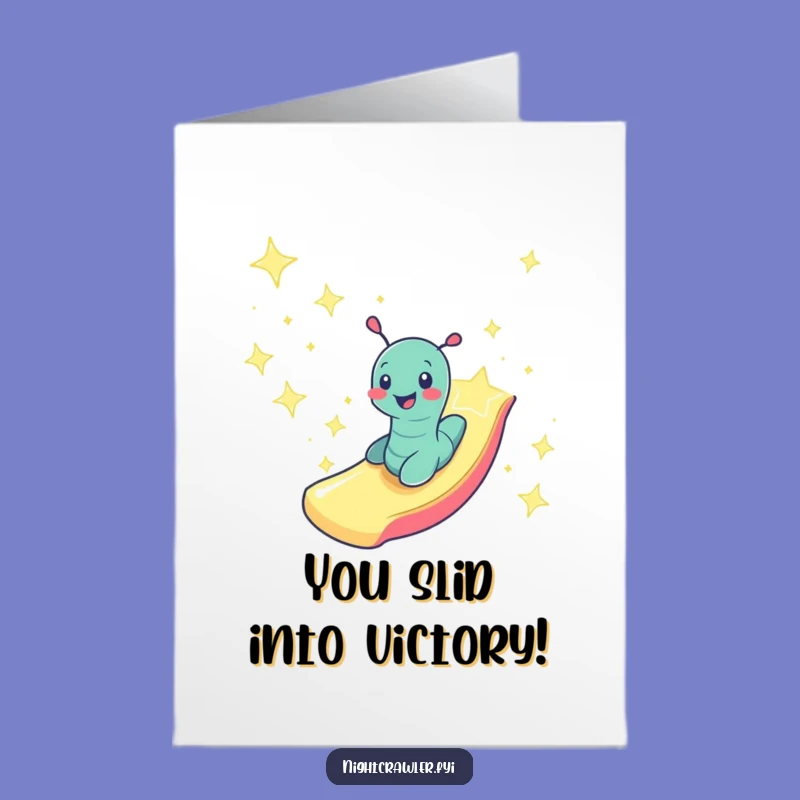 Free Printable Congrats Card: Starlight Worm Slide, Funny Downloadable Gift