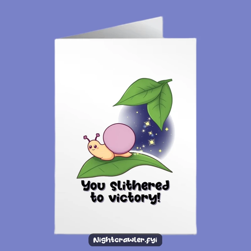 Free Printable Congrats Card: Sparkly Snail Journey - Enchanting Downloadable