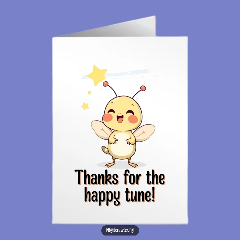 Free Printable Thank You Card: Cricket's Starry Thanks for a Wonderful Gift