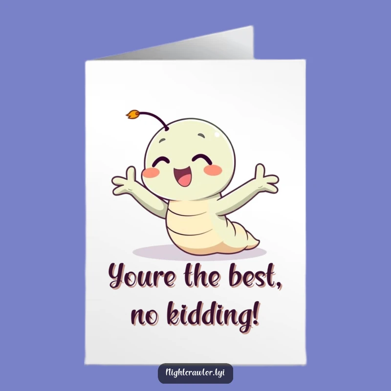 Free Printable Thank You Card: Happy Night Crawler's Thankful Breeze - Downloadable Funny Note