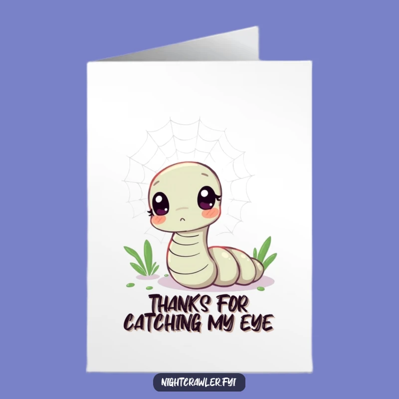 Funny Free Printable Thank You Card: Worm & Web, Humorous Downloadable Gift