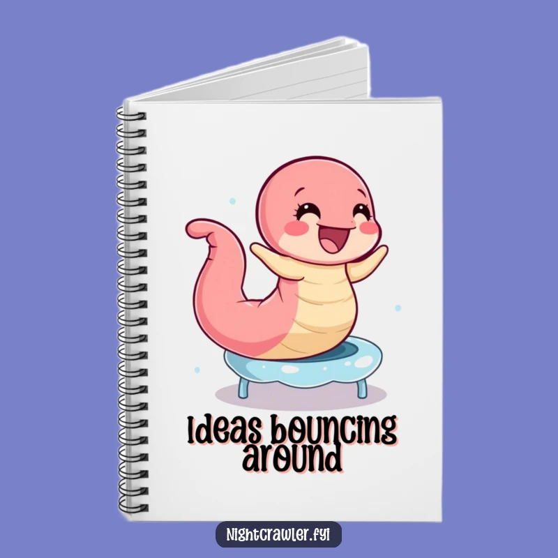 Funny Earthworm Trampoline Notebook: Bouncing Worm Journal, Perfect Notes & Gift