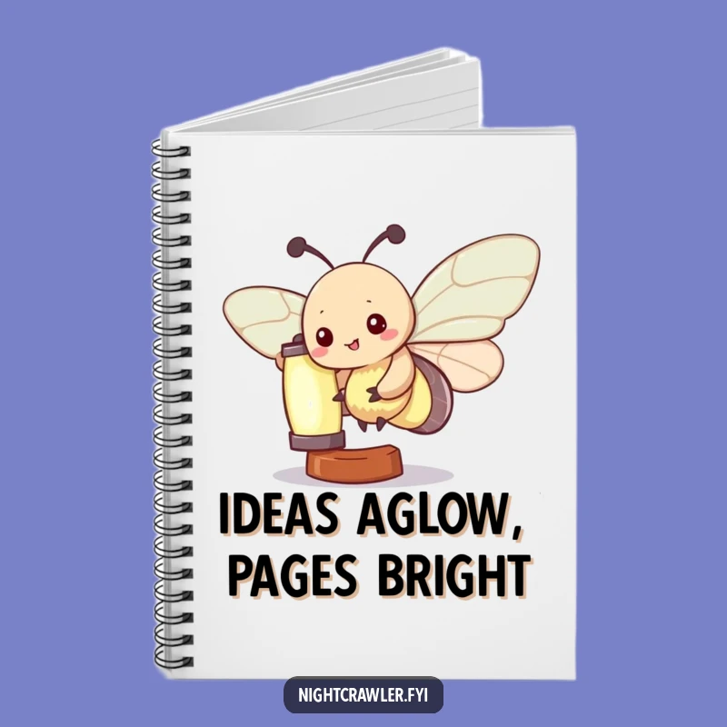 Funny Kawaii Moth Notebook: Jot Down Ideas with Glowing Lantern - Hilarious Journal Gift