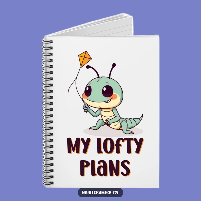 Funny Kite Flying Night Crawler Notebook: Goofy Dreamer Journal