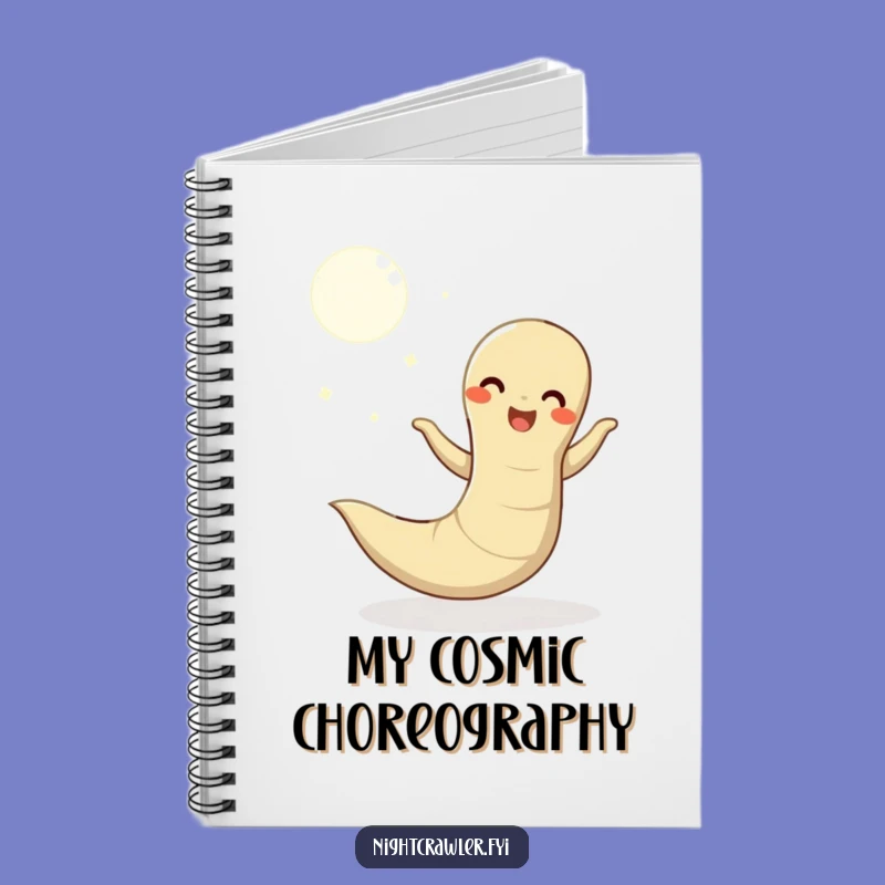 Funny Moonlit Dance Earthworm Notebook: Capture Your Creative Moves