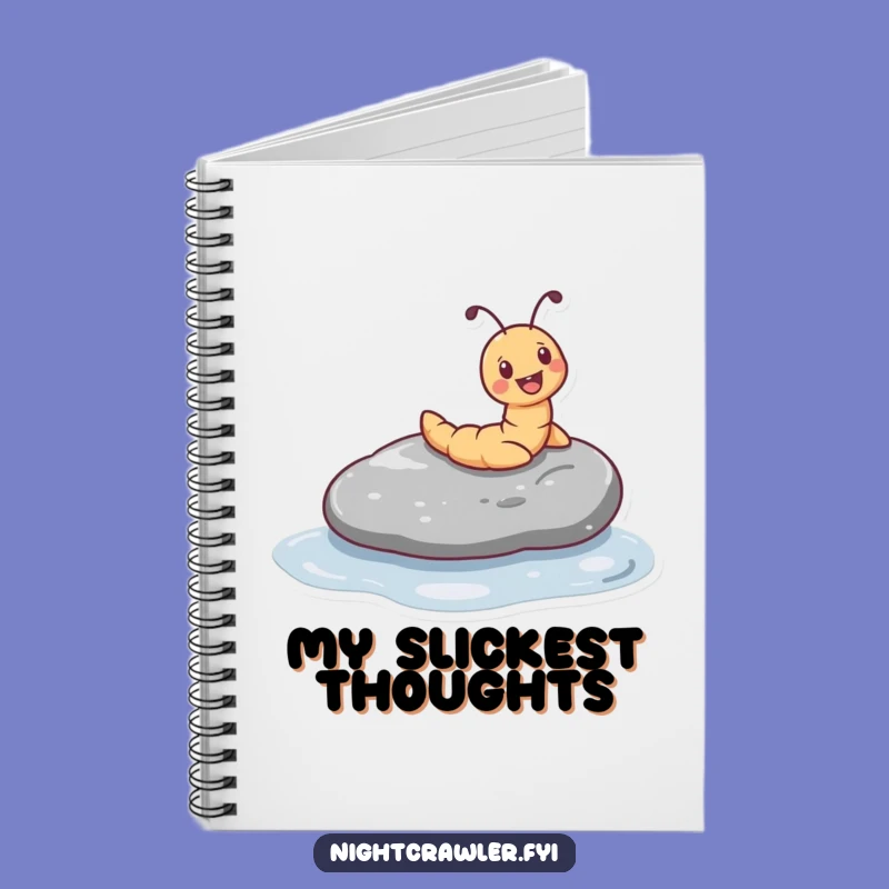 Funny Worm Sliding Notebook - Journal Worm's Joyful Pebble Slides