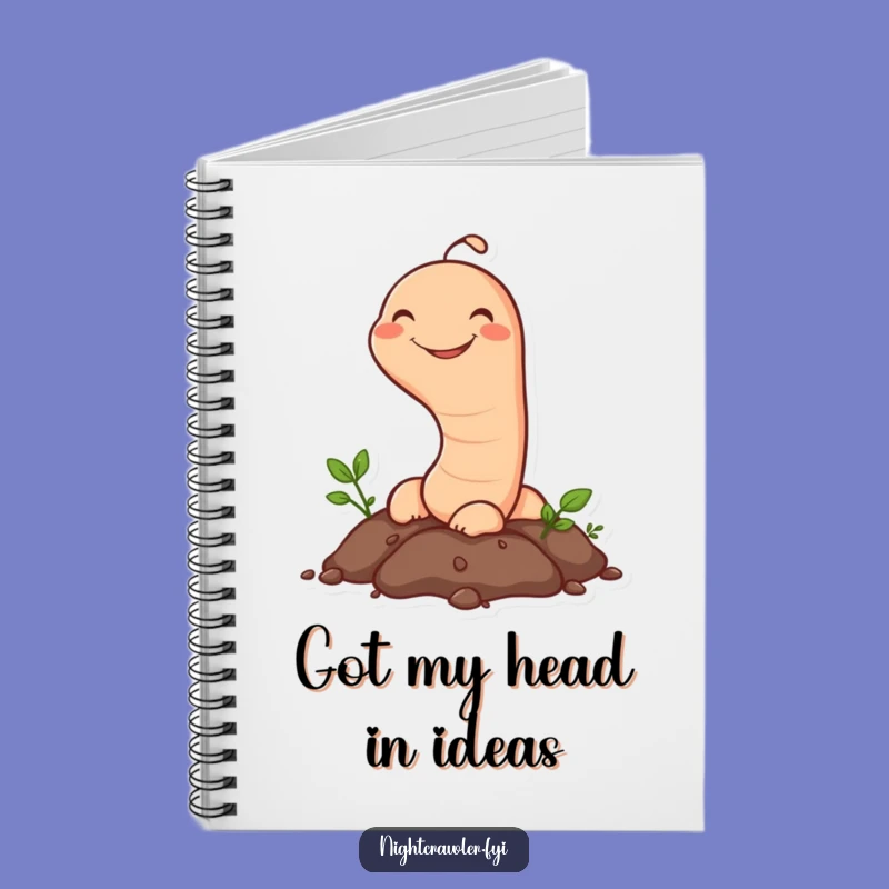 Funny Earthworm Notebook: Jot Down Ideas with a Grin - Hilarious Journal Gift