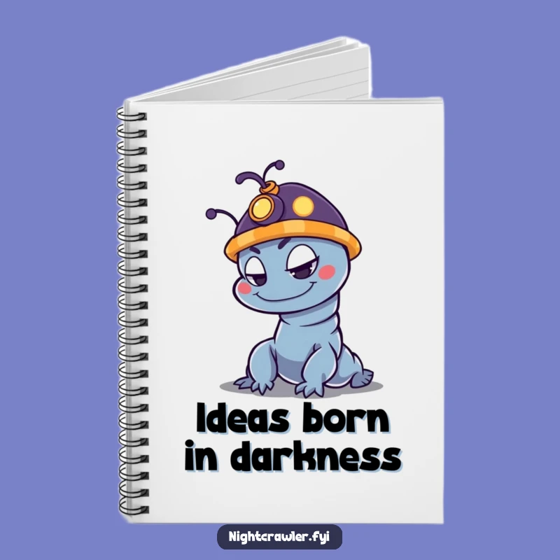 Funny Night Crawler Notebook with Glowing Hat - Mischievous Character Journal, Awesome Funny Gift