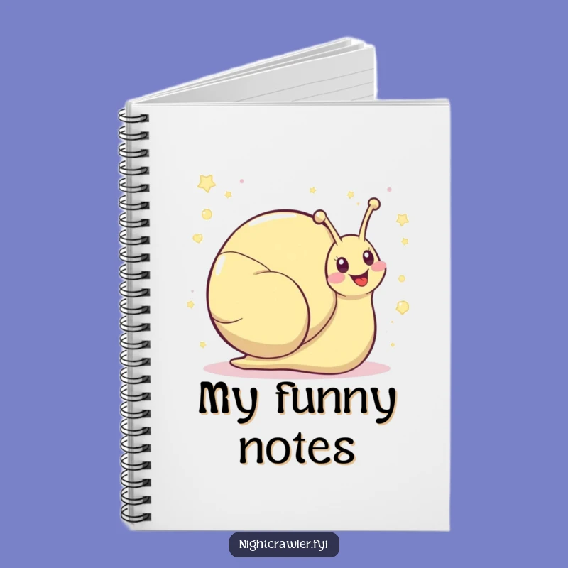 Funny Kawaii Snail Notebook - Journal of Shimmering Giggles