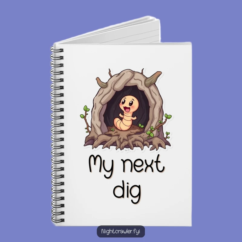 Funny Worm Explorer Notebook - Journal Worm's Root Cave Adventures