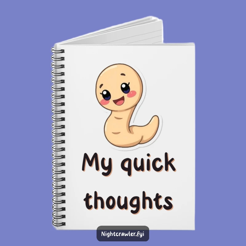 Funny Earthworm Notebook - Journal of Speedy Smiles