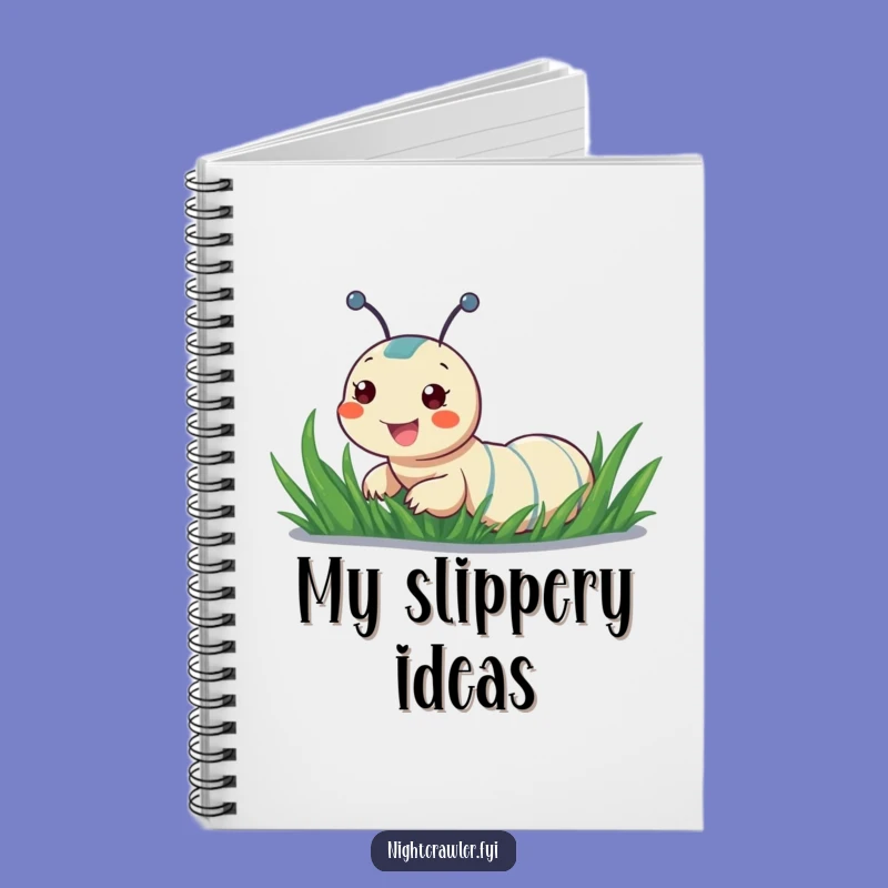 Funny Cheerful Night Crawler Notebook: Jot Down Adventures with a Smile