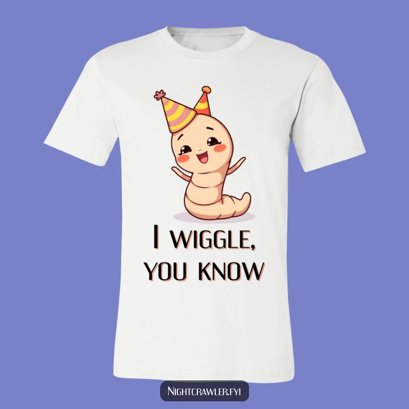 Funny Earthworm Party Hat Tee: Get Your Wiggle On With This Hilarious Shirt