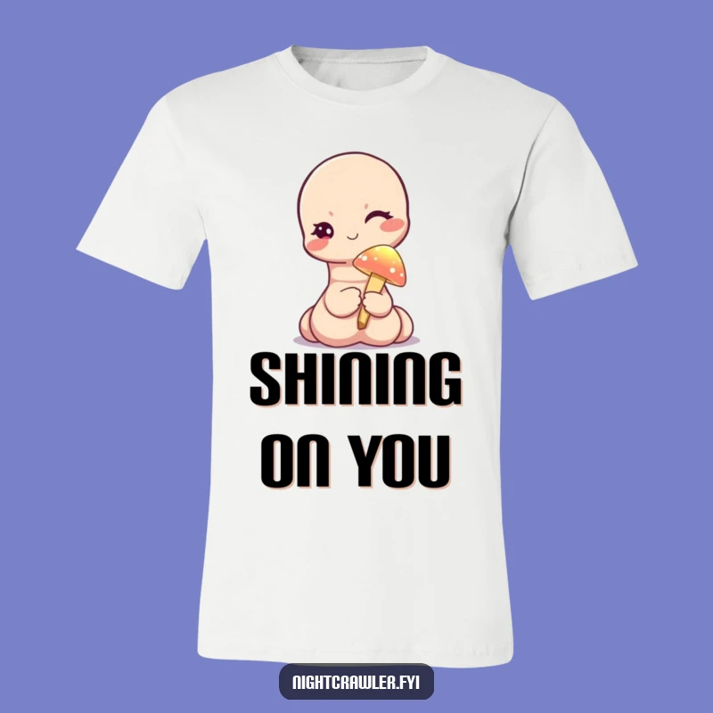 Funny Worm Winking Tee - Cute Worm Mushroom Magic Shirt