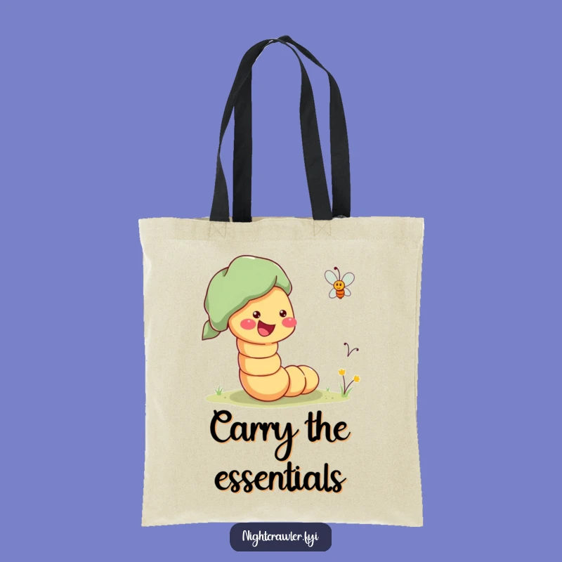 Funny Guiding Worm Tote Bag: Carry Kindness Funny Gift