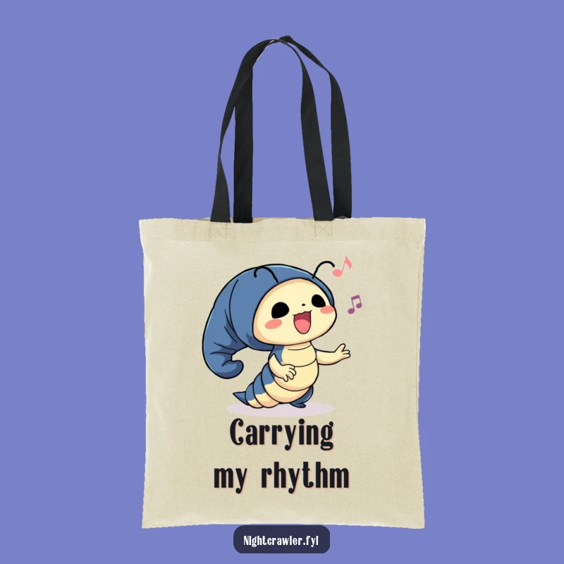 Funny Music Lover Tote: Night Crawler's Happy Dance Bag