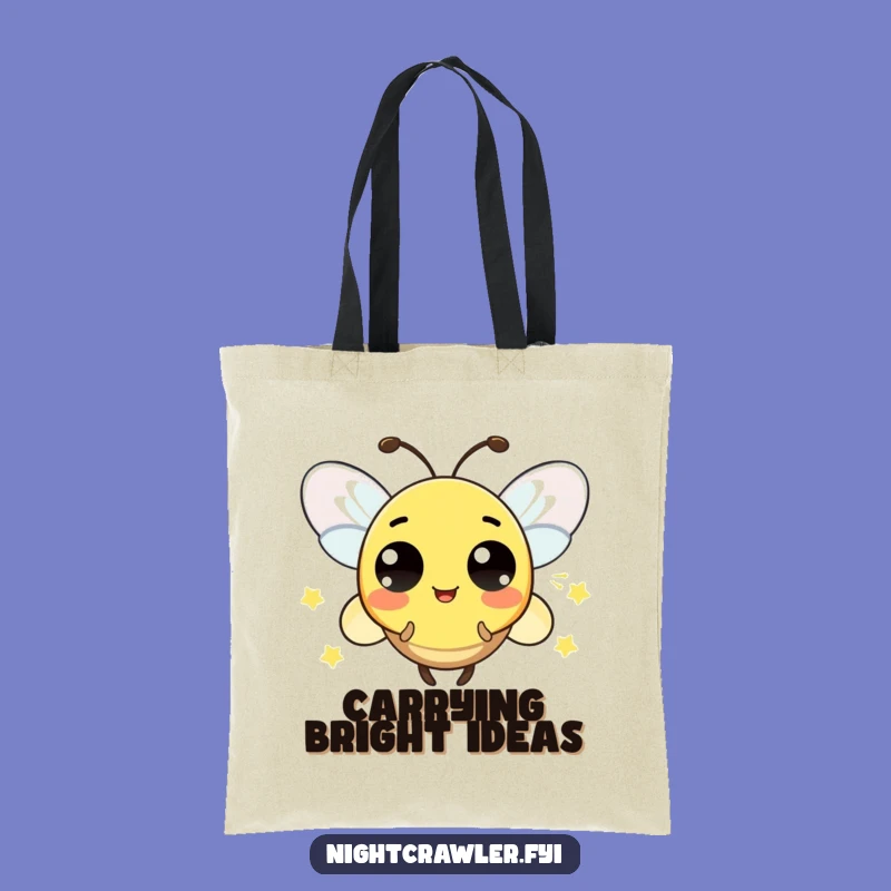 Funny Surprise Firefly Tote Bag: Playful Character's Bag, a Chic Funny Gift.