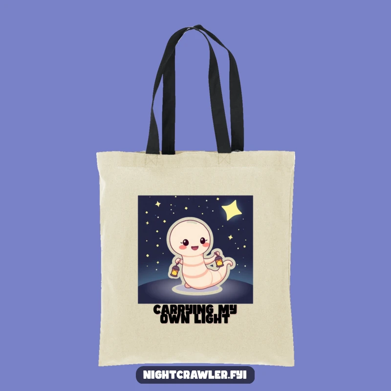 Funny Worm Lantern Tote Bag: Carry Your Light Funny Gift for Everyday
